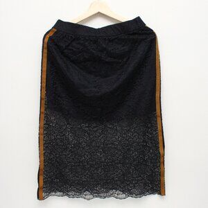 Zara Trafaluc Womens Laced Skirt Black Large New